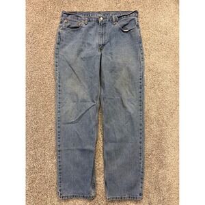 Levis 550 Jeans Mens 36X34 Blue Regular Fit Straight Leg Medium Wash Blue Denim